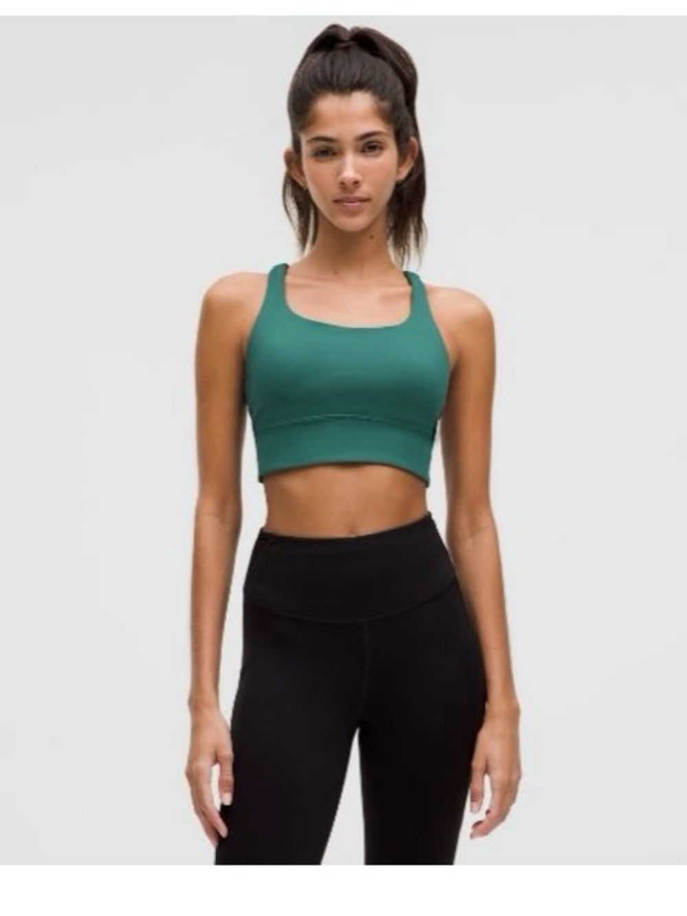 Lululemon Energy Longline Bra size 8 in color Storm Teal